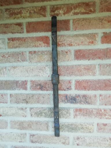 Handgesmeed decoratief muuranker recht 600 mm – massief ijzer